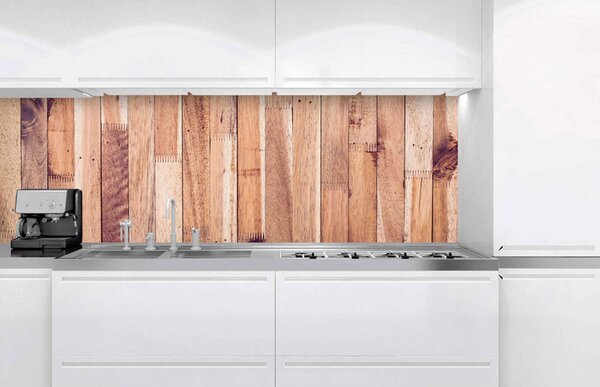 Fototapet pentru bucătărie - perete de lemn 180 x 60 cm