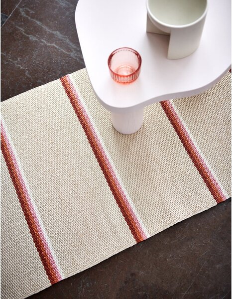 Covor tip traversă pentru interior și exterior cărămiziu/crem 70x180 cm Olle Brick Cream – Pappelina