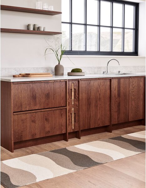 Covor tip traversă pentru interior și exterior maro/bej 70x200 cm Urvi Earth – Pappelina