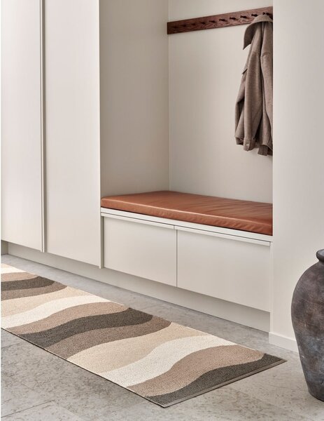 Covor tip traversă pentru interior și exterior maro/bej 70x200 cm Urvi Earth – Pappelina