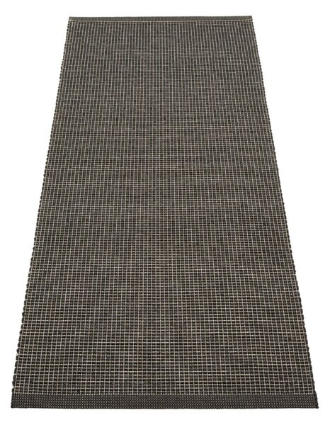 Covor tip traversă pentru interior și exterior gri antracit 70x180 cm Emm Black Linen – Pappelina