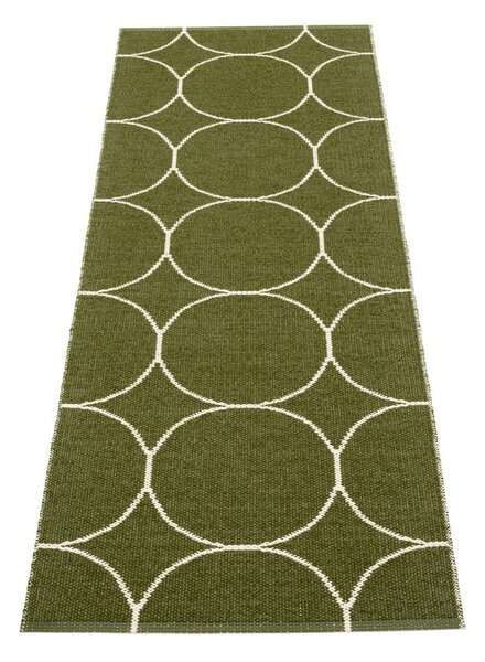 Covor tip traversă pentru interior și exterior verde închis 70x200 cm Boo Dark Olive – Pappelina