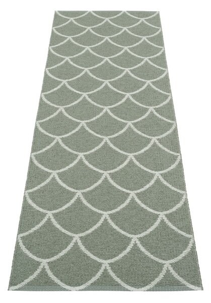 Covor tip traversă pentru interior și exterior verde 70x225 cm Kotte Army Sage – Pappelina