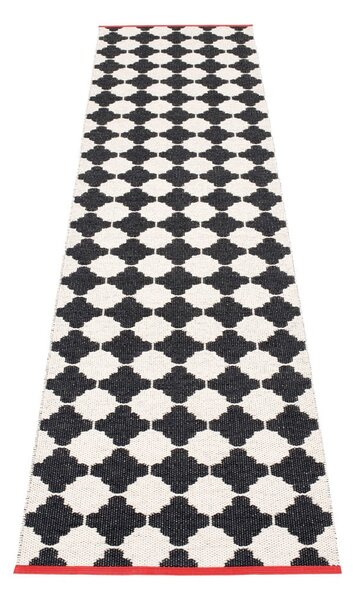 Covor tip traversă pentru interior și exterior alb-negru 70x300 cm Marre Black Coral – Pappelina