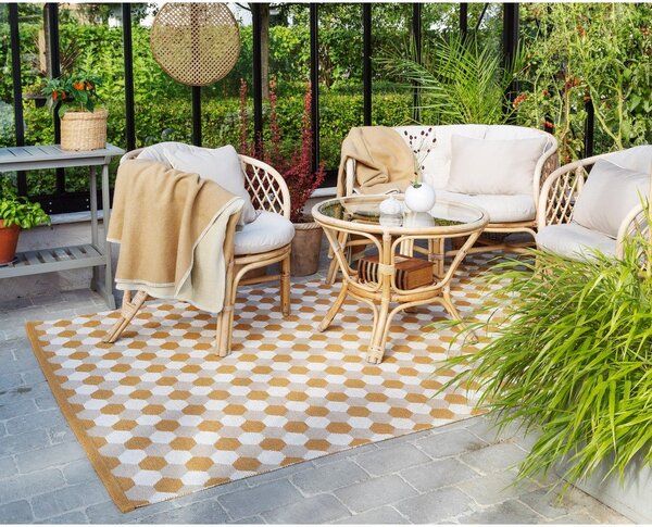Covor pentru exterior și interior galben ocru 70x100 cm Dana Ochre – Pappelina