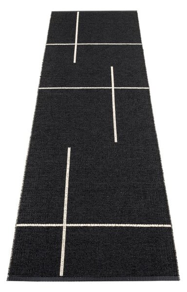 Covor tip traversă pentru interior și exterior negru 70x270 cm Fred Black – Pappelina