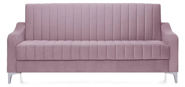 Canapea Extensibilă 3 locuri AQUA, cu ladă de depozitare, 212x70x97 cm, Swing-Roz