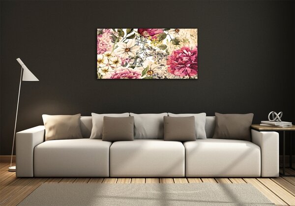 Tablou din Sticlă model floral