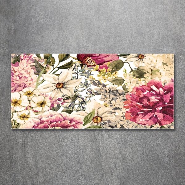Tablou din Sticlă model floral