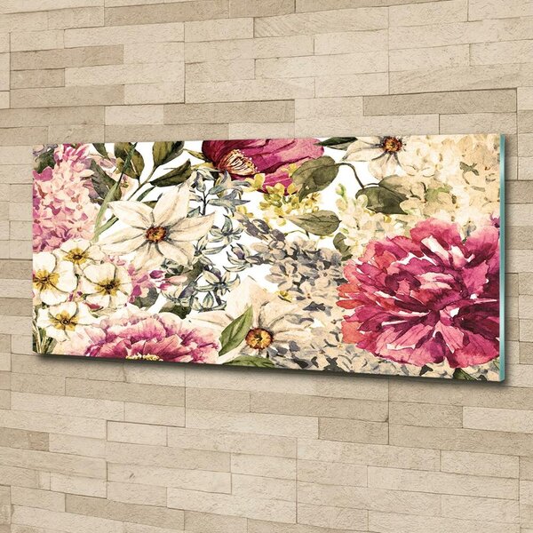Tablou din Sticlă model floral