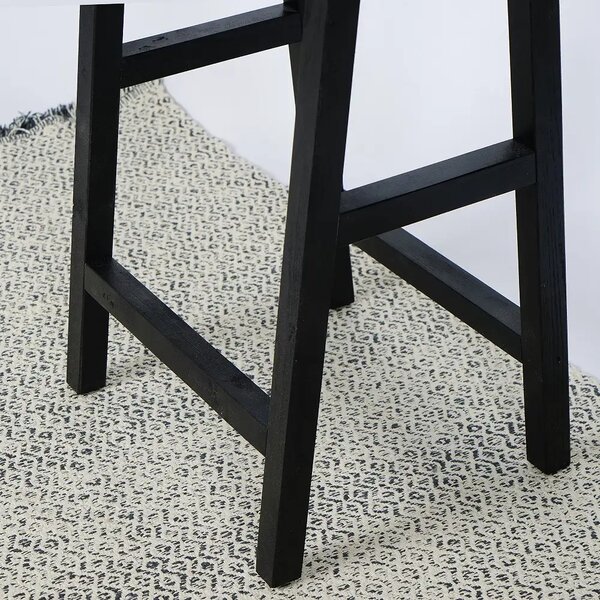 Scaun bar, taburet,William,din lemn,culoare negru,70 cm
