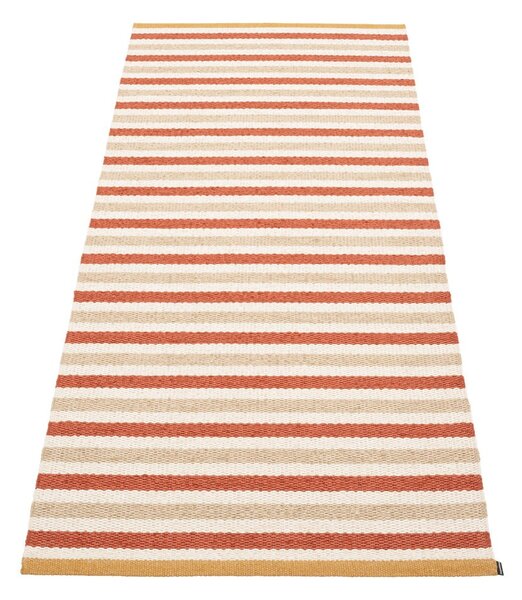 Covor tip traversă pentru interior și exterior cărămiziu/crem 85x200 cm Teo Brick – Pappelina