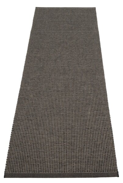 Covor tip traversă pentru interior și exterior gri antracit 70x240 cm Emm Black Linen – Pappelina