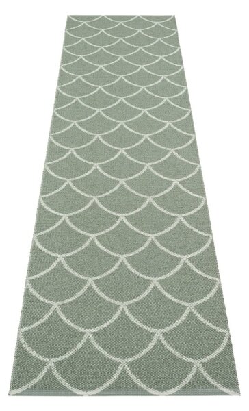 Covor tip traversă pentru interior și exterior verde 70x300 cm Kotte Army Sage – Pappelina