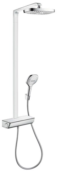 Hansgrohe Raindance Select E - Set de duș Showerpipe 300 cu termostat, 2 jeturi, EcoSmart 9 l/min, crom 27282000