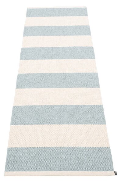 Covor tip traversă pentru interior și exterior albastru deschis/crem 70x225 cm Bob Blue Fog – Pappelina