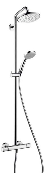 Hansgrohe Croma 220 - Set de duș Showerpipe cu termostat, 220 mm, 1 jet, crom 27185000
