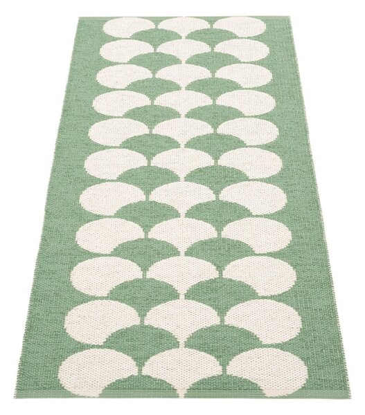 Covor tip traversă pentru interior și exterior verde/crem 70x150 cm Poppy Oregano – Pappelina