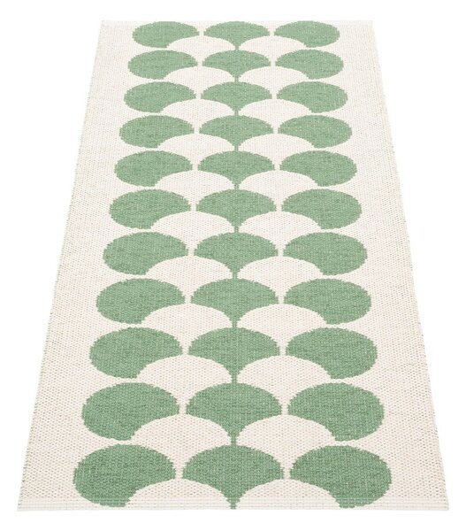 Covor tip traversă pentru interior și exterior verde/crem 70x150 cm Poppy Oregano – Pappelina