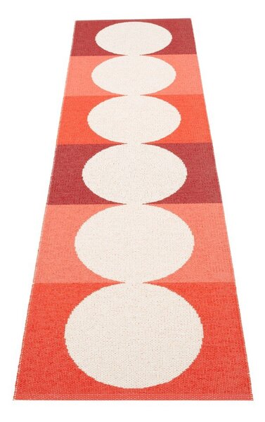 Covor tip traversă pentru interior și exterior roșu/crem 70x280 cm Otto Berry – Pappelina