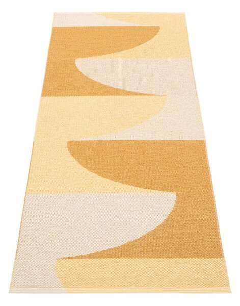 Covor tip traversă pentru interior și exterior galben ocru 70x180 cm Hill Ochre Pale Yellow – Pappelina