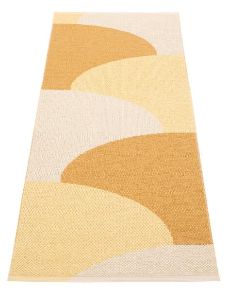 Covor tip traversă pentru interior și exterior galben ocru 70x180 cm Hill Ochre Pale Yellow – Pappelina