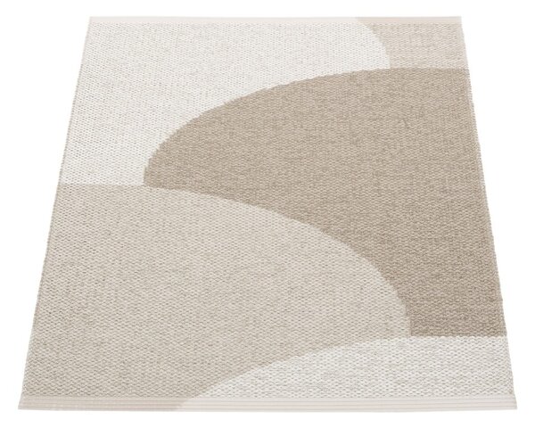 Covor pentru exterior și interior bej 70x90 cm Hill Dark Linen – Pappelina