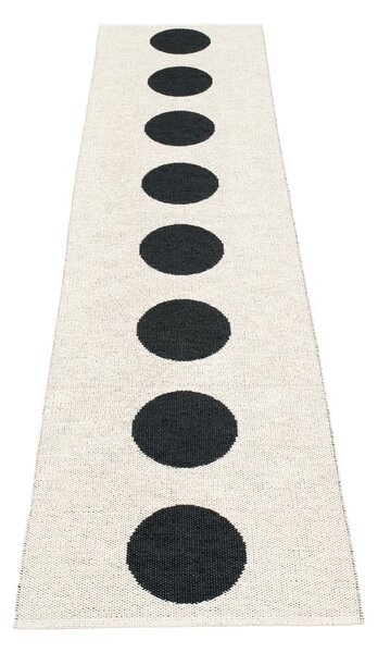 Covor tip traversă pentru interior și exterior alb-negru 70x300 cm Vera Black – Pappelina