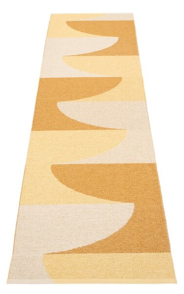 Covor tip traversă pentru interior și exterior galben ocru 70x270 cm Hill Ochre Pale Yellow – Pappelina