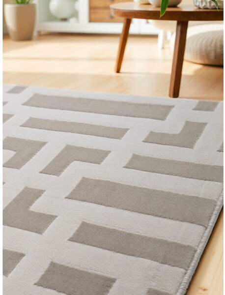 Covor tip traversă gri/crem 80x240 cm Perles Onyx – Elle Decoration