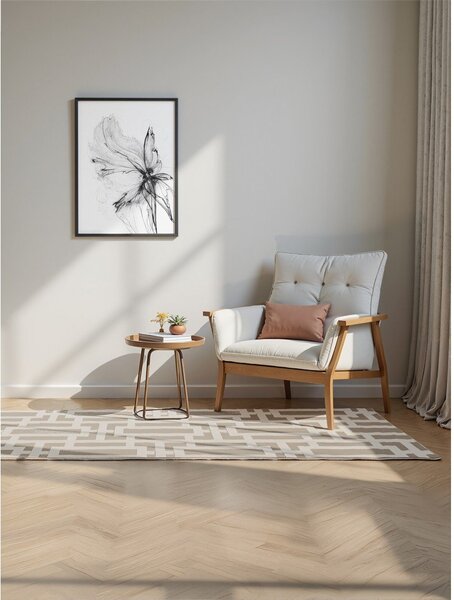 Covor tip traversă gri/crem 80x240 cm Perles Onyx – Elle Decoration