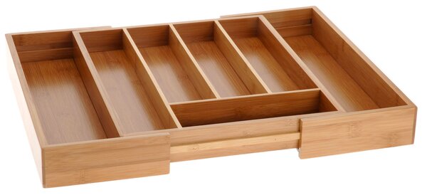 Container extensibil pentru tacâmuri, inserție pentru sertar, 28,5 - 45 x 34 x 5 cm