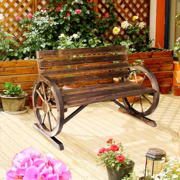 Banca din Lemn pentru gradina Outsunny , stil country, 105.5x56x75cm | Aosom Romania