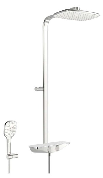 Hansa Emotion - Set de duș cu termostat, 360x220 mm, alb/crom 5865017182