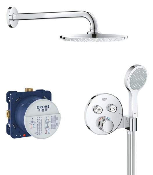 Grohe Grohtherm SmartControl - Set de duș Perfect cu termostat încastrat, 210 mm, crom 34743000