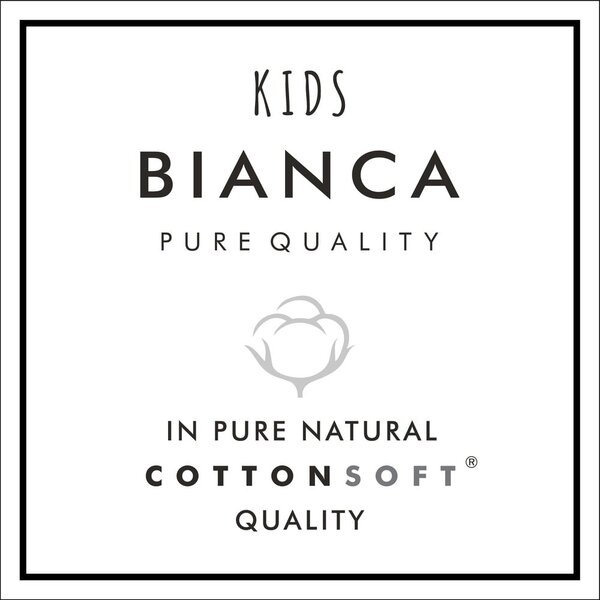 Lenjerie de pat pentru copii alb-bej din bumbac pentru pat de o persoană 135x200 cm Transport – Bianca