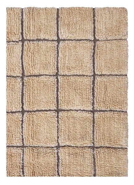 Covor tip traversă chihlimbar țesut manual din lână 80x230 cm Mosaic Amber – Lorena Canals
