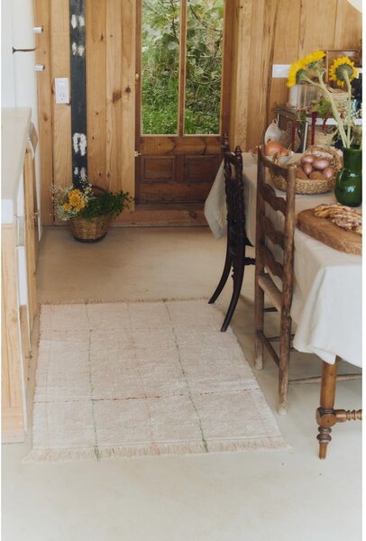 Covor crem lavabil, țesut manual din bumbac 90x130 cm Color Lines – Lorena Canals