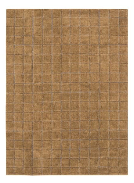 Covor galben ocru țesut manual din lână 170x240 cm Mosaic Ochre – Lorena Canals