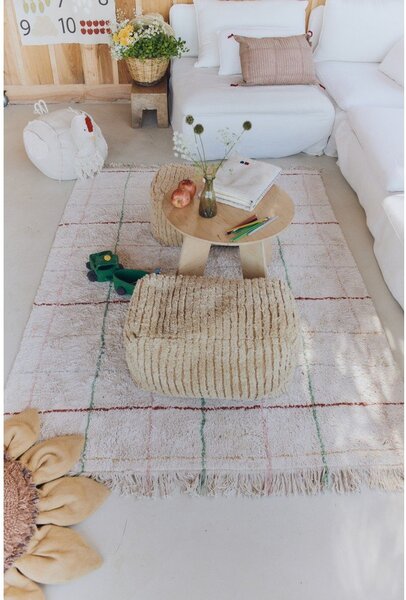Covor crem lavabil, țesut manual din bumbac 90x130 cm Color Lines – Lorena Canals