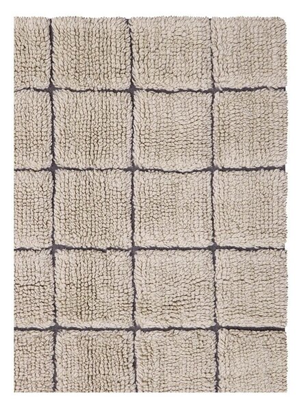 Covor tip traversă bej țesut manual din lână 80x230 cm Mosaic Sandstone – Lorena Canals