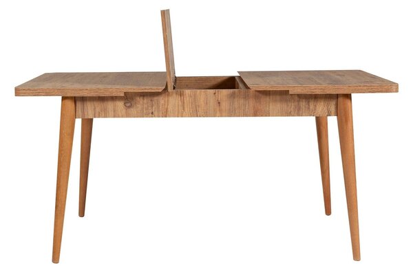 Set masă și scaune extensibile (4 bucăți) Vina, Stejar, 77x75x120 cm