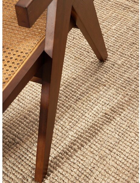 Covor crem rotund din iută ø 200 cm Bouclé Jaipur – Hanse Home