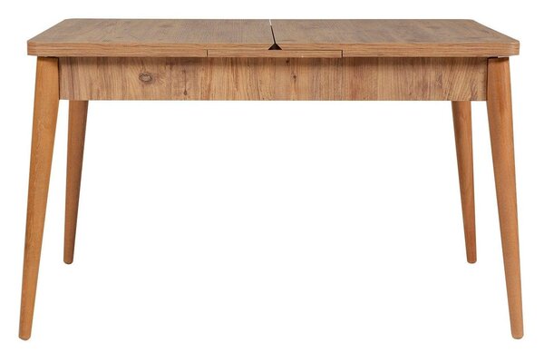 Set masă și scaune extensibile (4 bucăți) Vina, Stejar, 77x75x120 cm