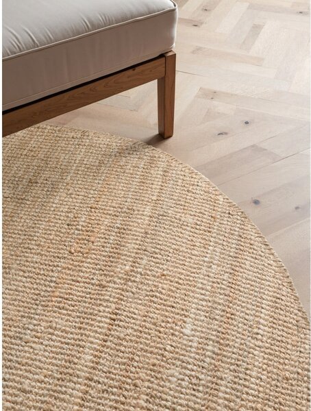Covor în culoare naturală rotund din iută ø 160 cm Bouclé Jaipur – Hanse Home