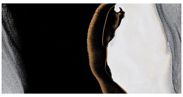 Gresie portelanata rectificata Hilty Black, 60 x 120, lucioasa
