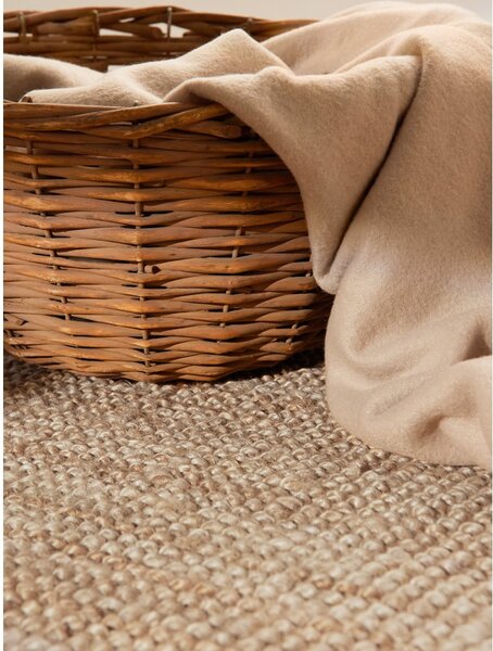 Covor în culoare naturală rotund din iută ø 160 cm Bouclé Jaipur – Hanse Home