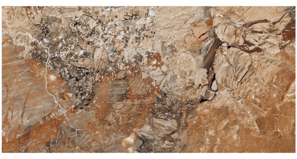 Gresie portelanata rectificata Amstorm Brown, 60 x 120, lucioasa