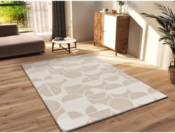 Covor crem-fildeș 160x230 cm Flora – Universal