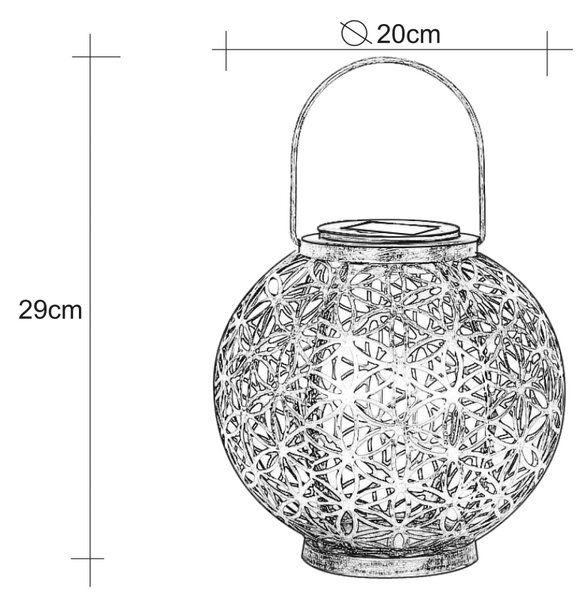 Globo Lighting Solar lampă solară de podea 1x0.06 W argint 36741